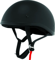 Matte black Skid Lids Original Helmet Flat Black 2XL, half-shell motorcycle helmet