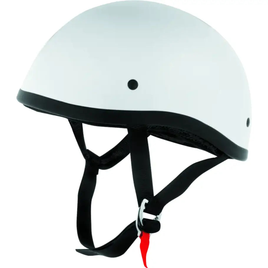 White Skid Lids Original Helmet Small with Black Trim for Style and Safety