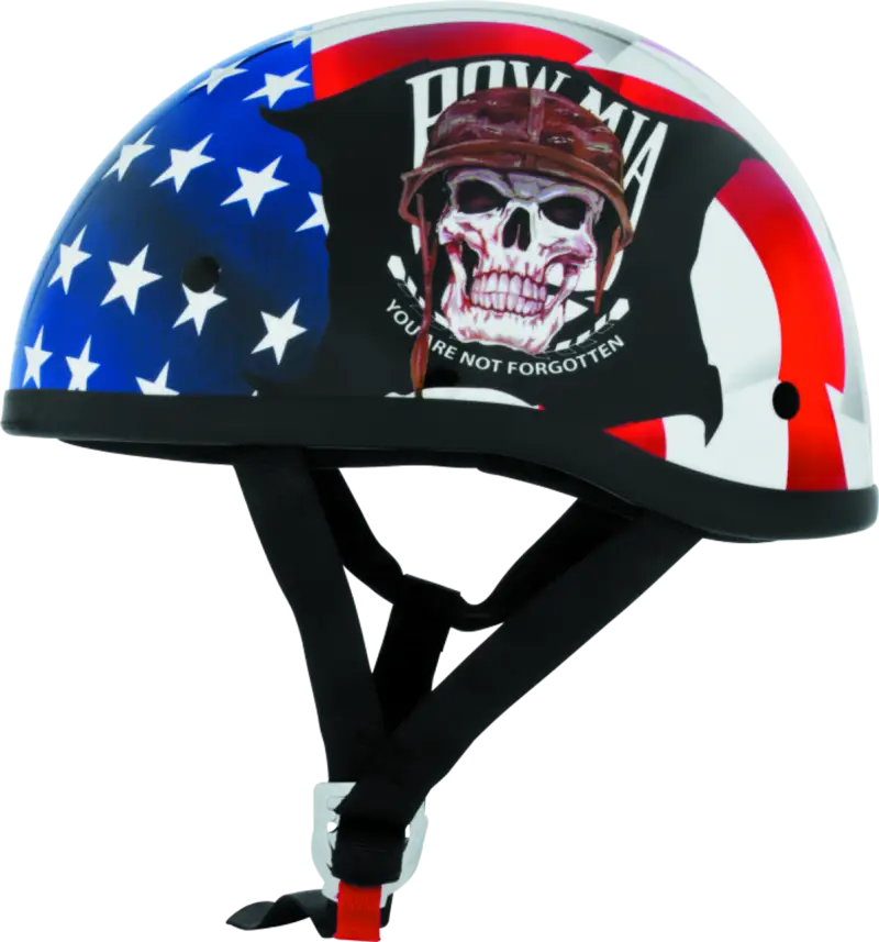 Patriotic motorcycle helmet Skid Lids POW MIA Original Helmet Small 646957