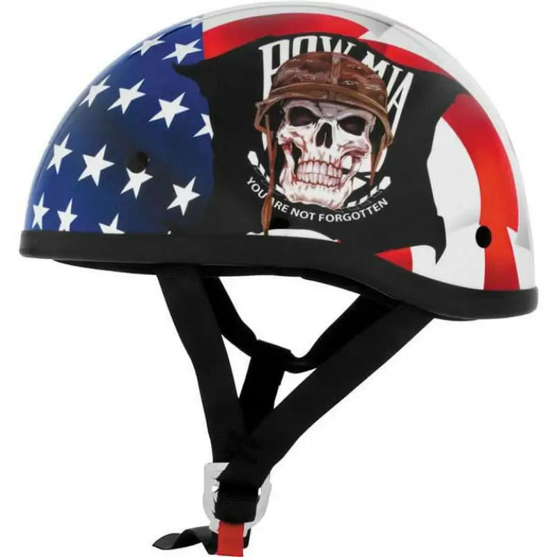 Patriotic Motorcycle Helmet Skid Lids POW MIA Original XL for bikers