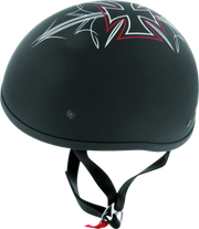 Black Skid Lids Street Rods original helmet with cross design for street rods fans