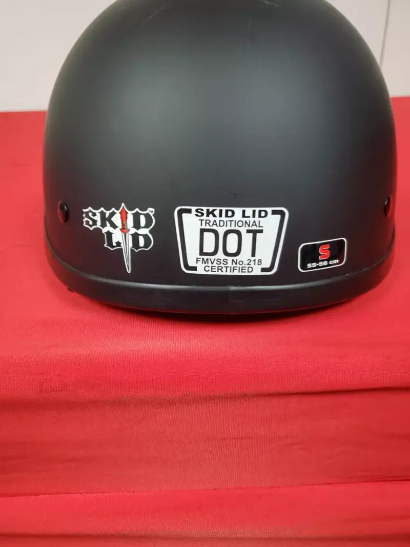 Skid Lids Traditional Helmet Flat Black - Small - 646821 - Safety
