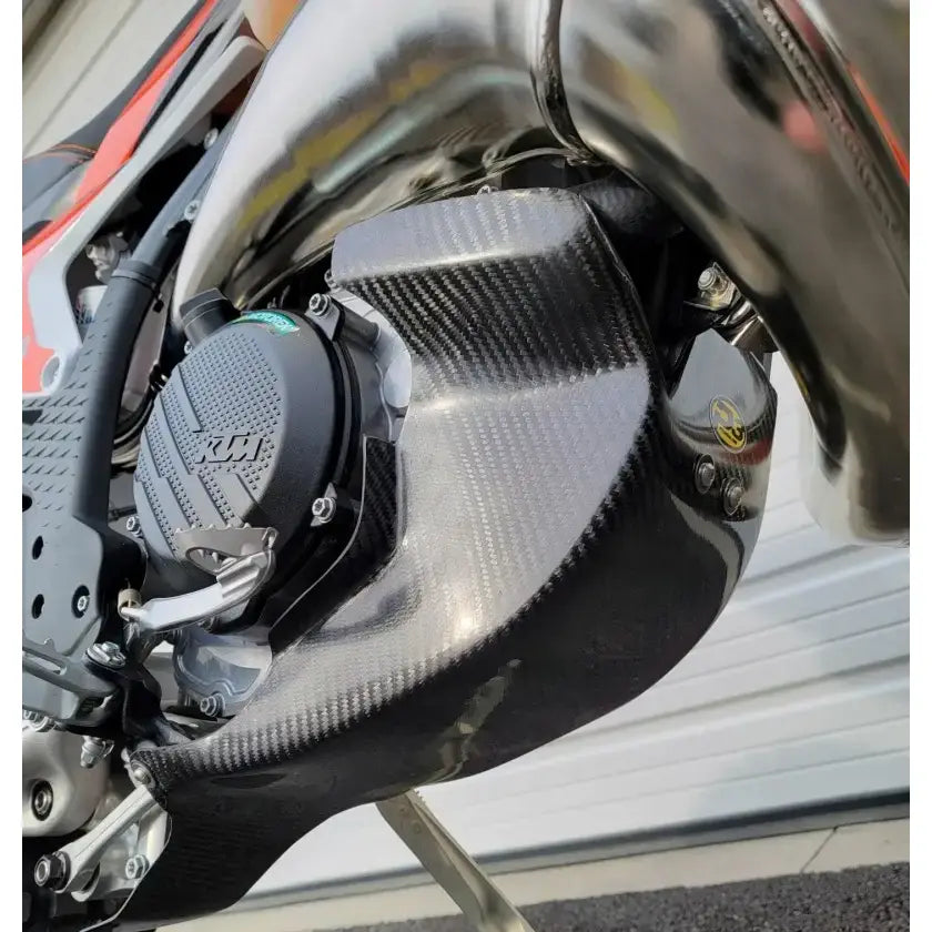 Skid Plate W/Linkage Guard White/Blue 