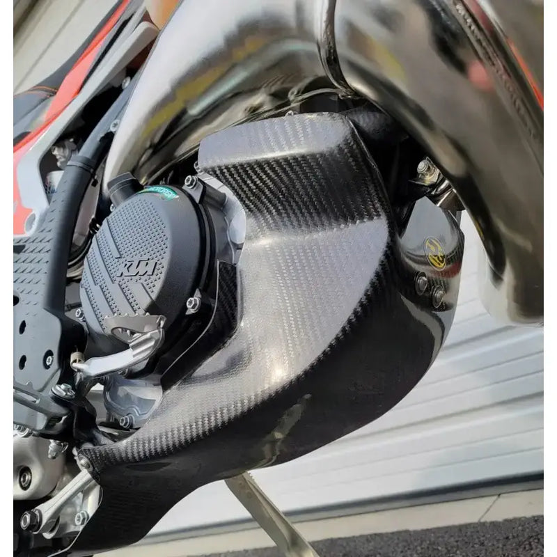 Skid Plate W/Linkage Guard White/Blue 