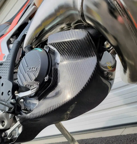 Skid Plate W/Linkage Guard White/Blue 