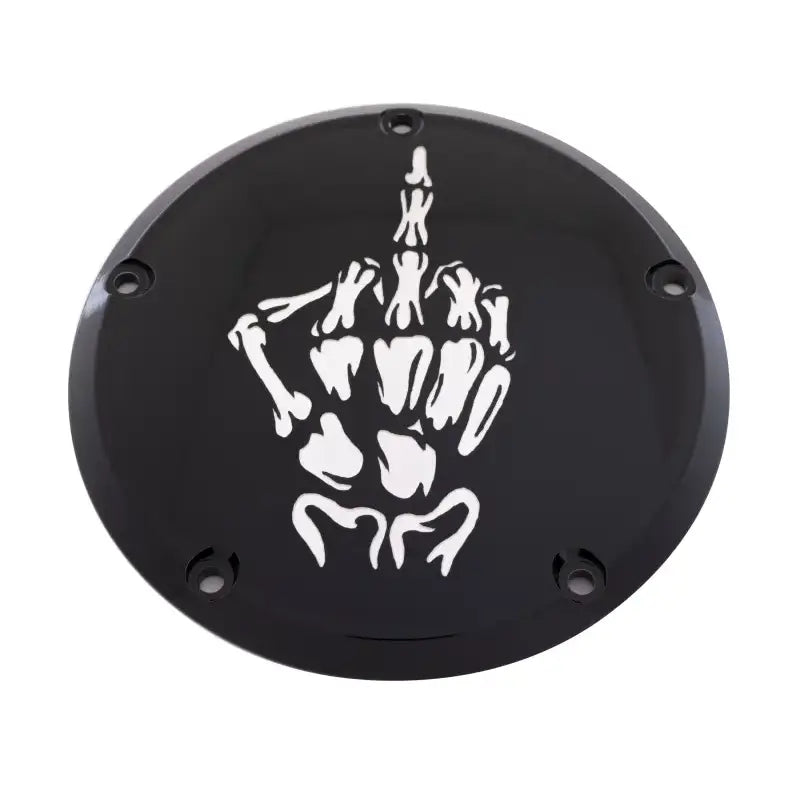 CUSTOM ENGRAVING SKUL24-04BG Tc Timer Cover Bone Finger Black