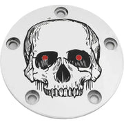 CUSTOM ENGRAVING SKUL33-04 Tc Timer Cover Skull Chrome