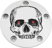 CUSTOM ENGRAVING SKUL33-04 Tc Timer Cover Skull Chrome