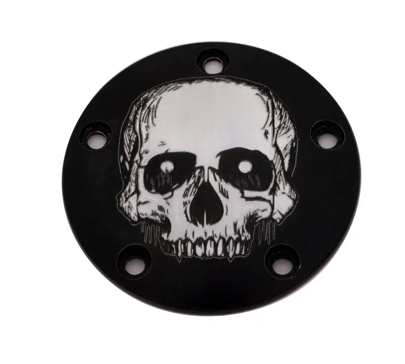 CUSTOM ENGRAVING SKUL33-04BG Tc Timer Cover Skull Black
