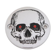 CUSTOM ENGRAVING SKUL33-63 M8 Timer Cover Skull Chrome