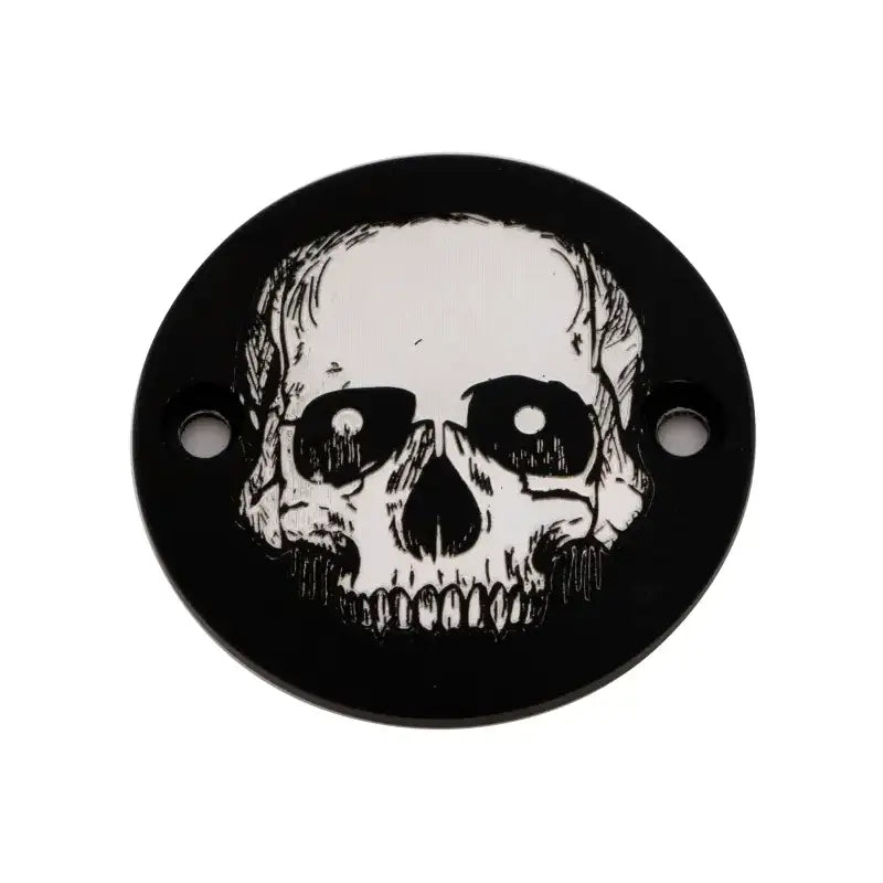CUSTOM ENGRAVING SKUL33-63BG M8 Timer Cover Skull Black