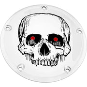 CUSTOM ENGRAVING SKUL33-67 6 M8 Softail Derby Cover Skull Chrome