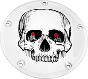 CUSTOM ENGRAVING SKUL33-67 6 M8 Softail Derby Cover Skull Chrome