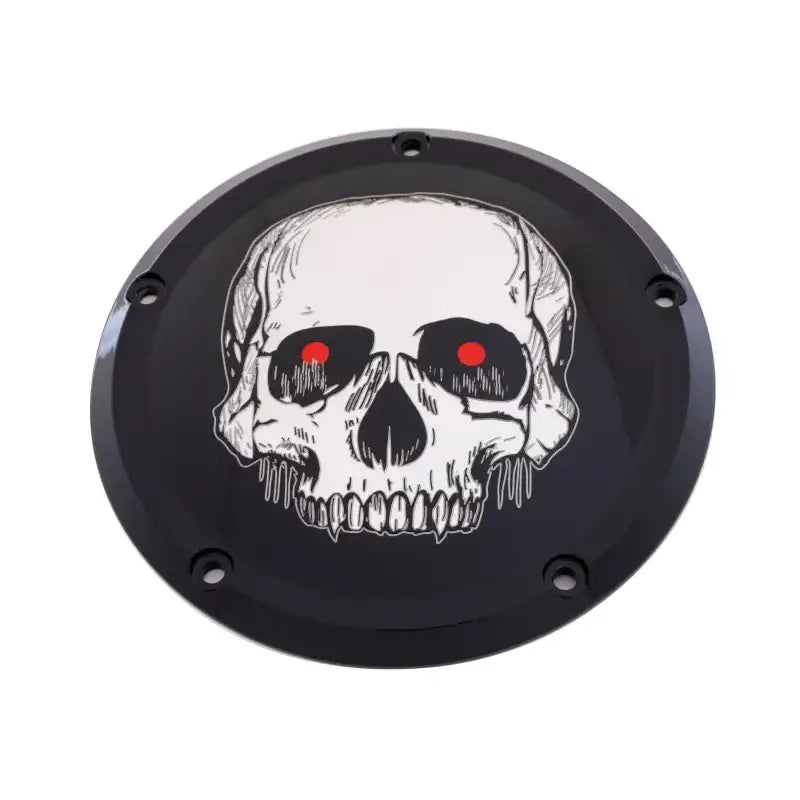 CUSTOM ENGRAVING SKUL33-67BG 6 M8 Softail Derby Cover Skull Black