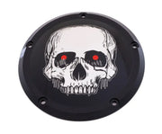 CUSTOM ENGRAVING SKUL33-67BG 6 M8 Softail Derby Cover Skull Black