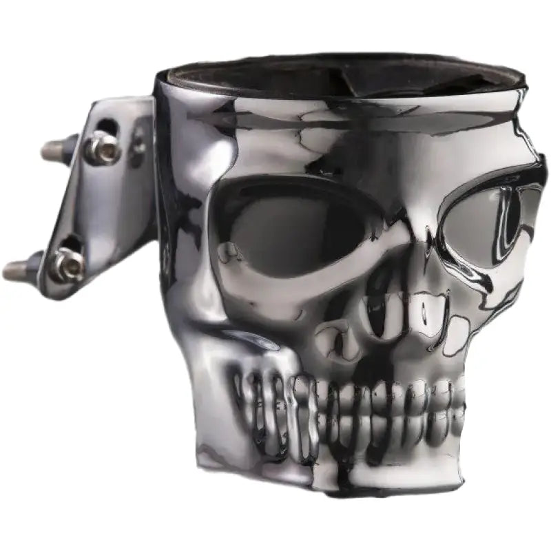 Skull Perch Mount Holder Chrome - Powersports
