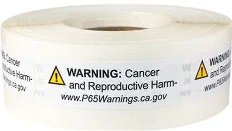 Roll of warning labels for cancer and reproductive harm used for compliance with Prop 65 regulations for Skunk2 Honda/Acura Viton Valve Stem Seal Kit, Truck & Automotive, AVADA - Best Sellers