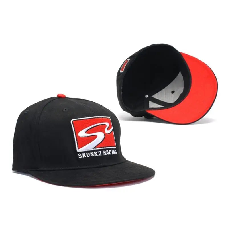 Skunk2 Racing 731-99-1502 Skunk2 Team Baseball Cap Racetrack Logo (Black) - L/XL