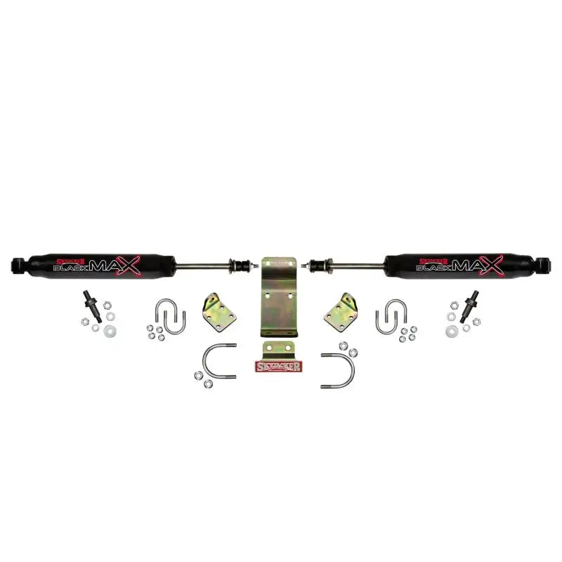 Skyjacker Dual Steering Damper Kit 2018 Jeep Wrangler JL - Black - Truck & Automotive