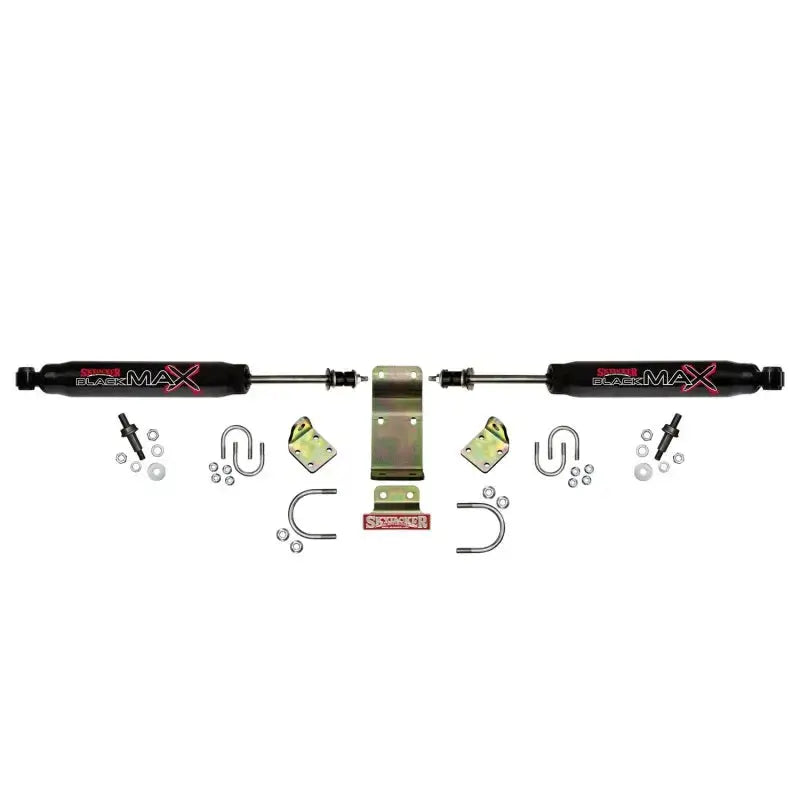 Skyjacker Dual Steering Damper Kit 2018 Jeep Wrangler JL - Black - Truck & Automotive