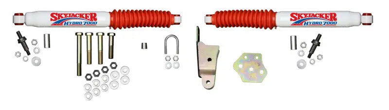 Skyjacker red white steering damper kit for 1994-1997 Dodge Ram 3500 4WD