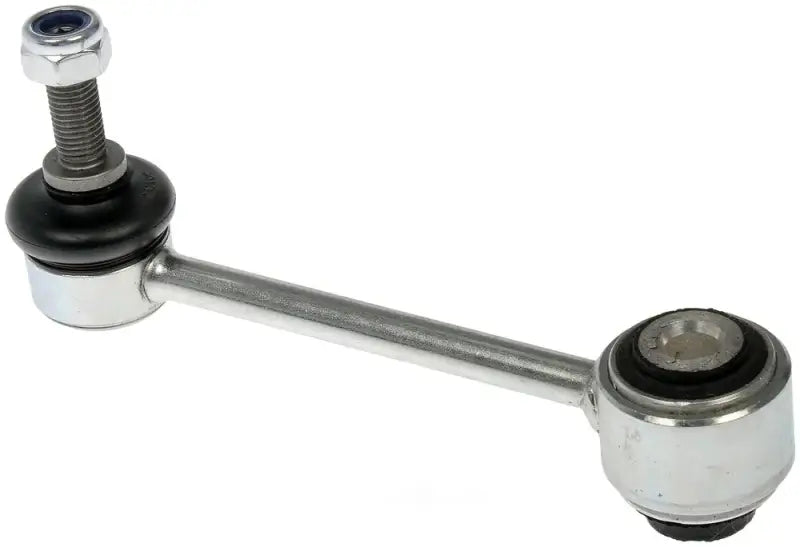 Silver sway bar link with threaded bolt from SL33075PR Dorman Bar Link Kit