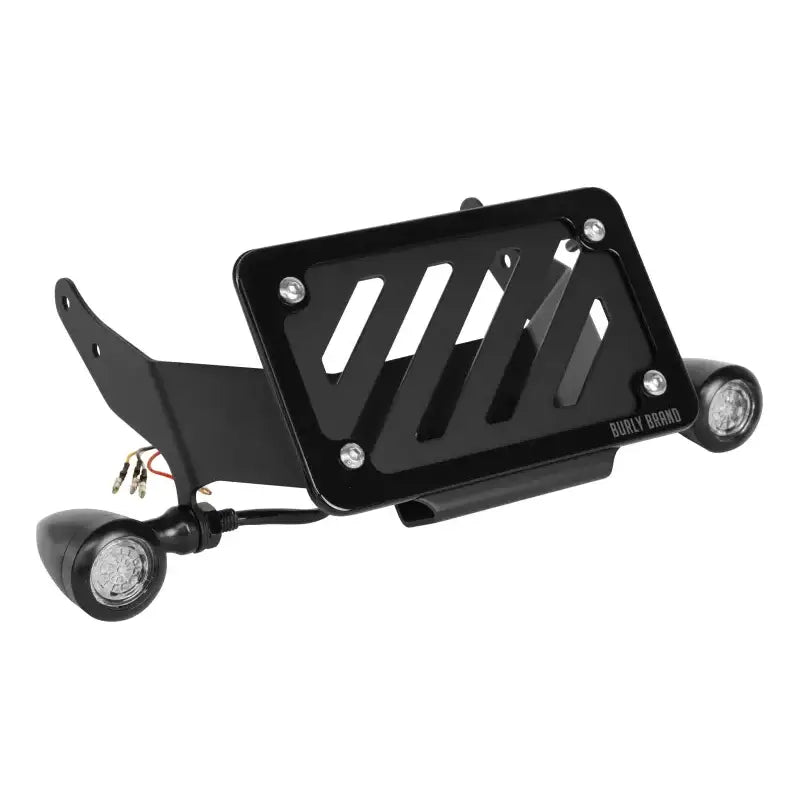 BURLY BRAND Slash Cut Lic Plt Kit W/ Turns Black