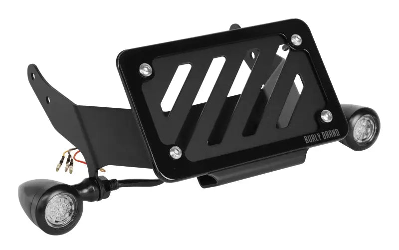 BURLY BRAND Slash Cut Lic Plt Kit W/ Turns Black