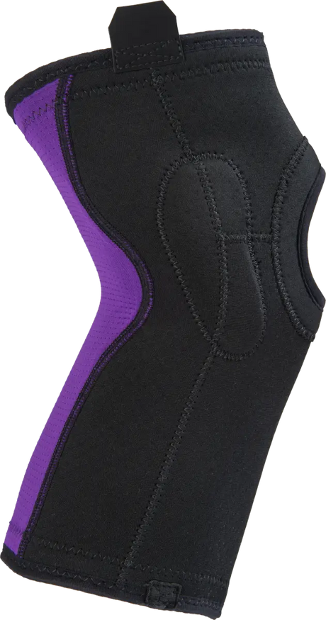 SLAYCO 96 Knee Pad Lg/Xl, low profile CE LEVEL 2 certified, black and purple, flexible and protective, ideal for freestyle mx, motocross, and dual sport riders.
