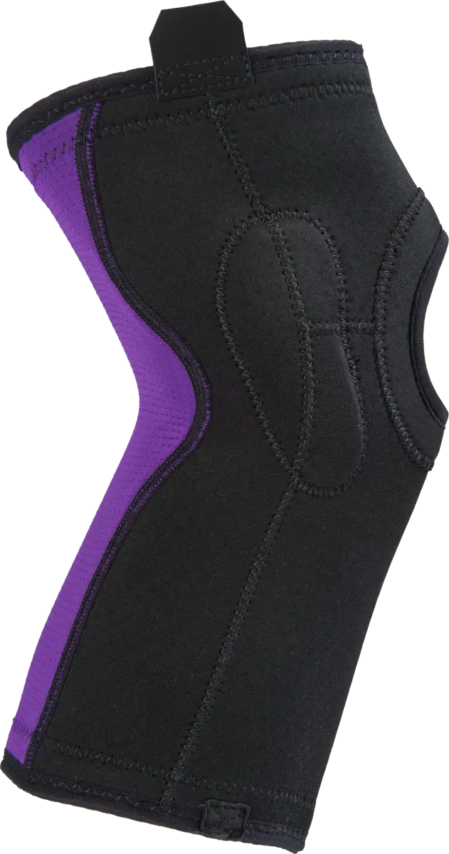 SLAYCO 96 Knee Pad Lg/Xl, low profile CE LEVEL 2 certified, black and purple, flexible and protective, ideal for freestyle mx, motocross, and dual sport riders.