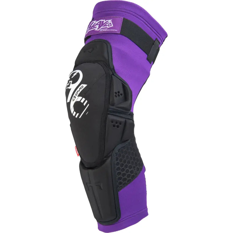 SLAY96K-L/X Slayco96 Knee Pad Lg/Xl, low profile CE LEVEL 2 certified, featuring Reactive Memory Foam, molded bio-foam, tacky silicone grippers, and Hexprene fabric for maximum airflow and protection.