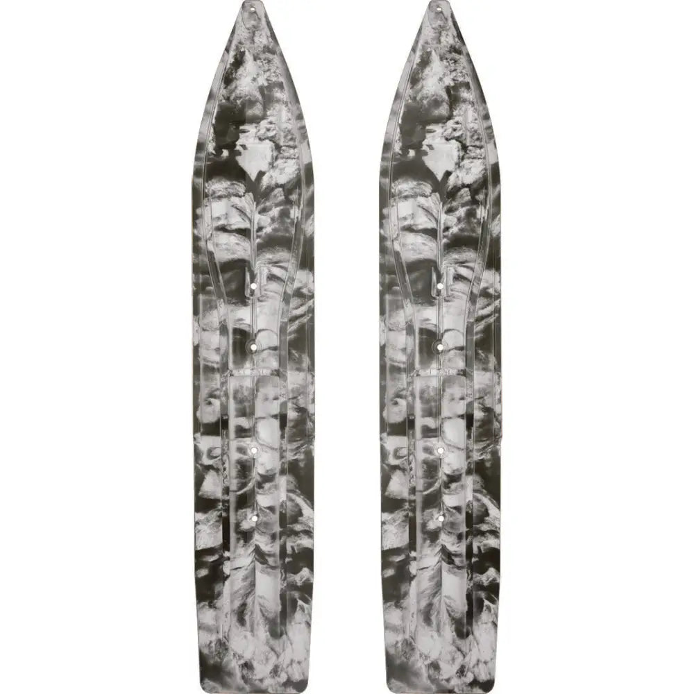 Slydog 8" Powderhound Skis Skis/Carbides/Runners P8XSWRBLKWHT - Black White PR 8X Ski Swirl