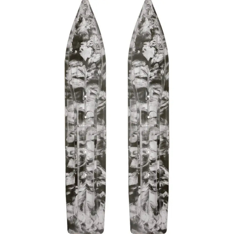 Slydog 8" Powderhound Skis Skis/Carbides/Runners P8XSWRBLKWHT - Black White PR 8X Ski Swirl