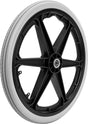 Wheelchair wheel with a white tire from the SM-12456D Big Wheel Dolly Solid Wheel
