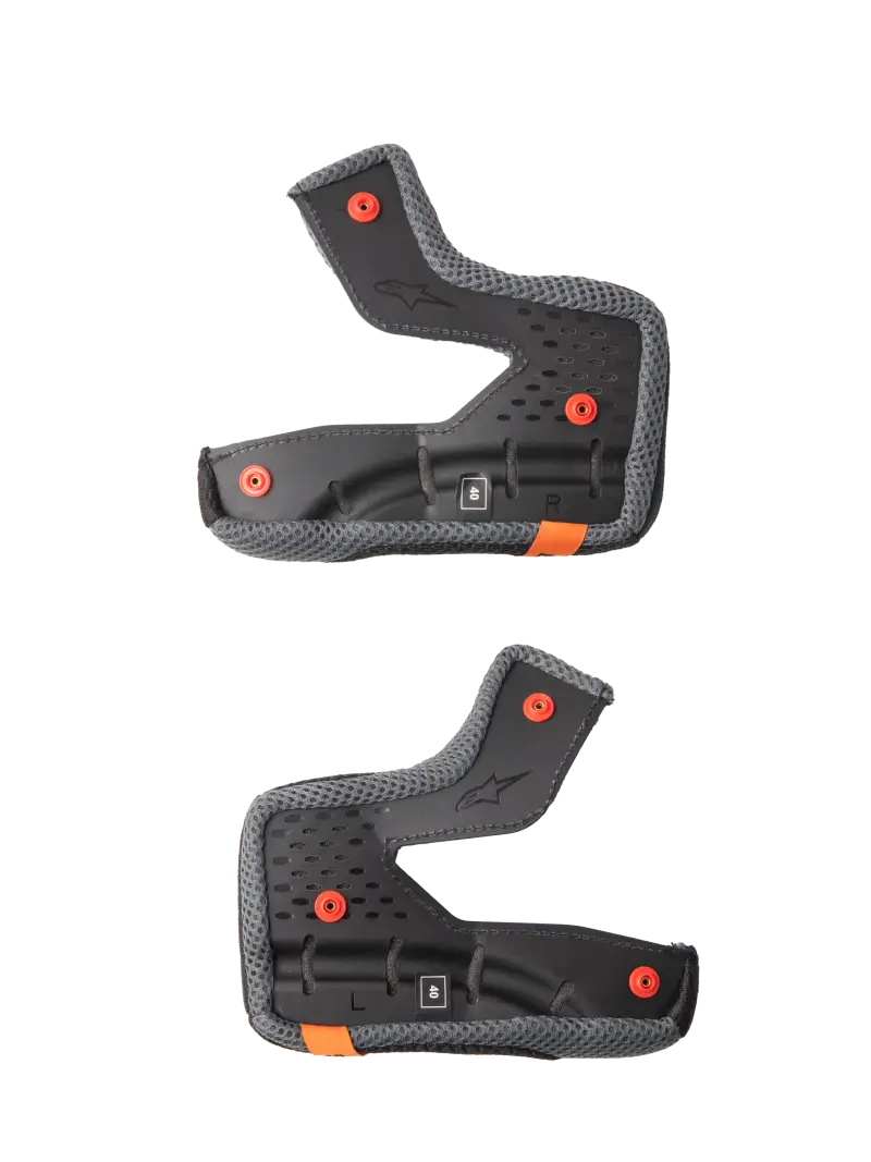 Sm7 Cheek Pad Set Black Lg 40mm - ALPINESTARS