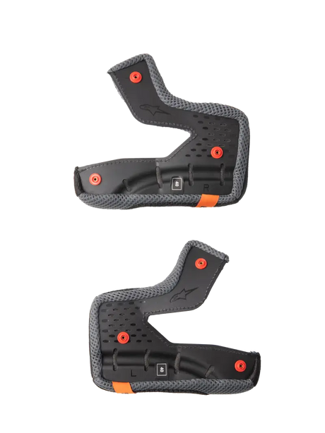 Sm7 Cheek Pad Set Black Lg 40mm - ALPINESTARS