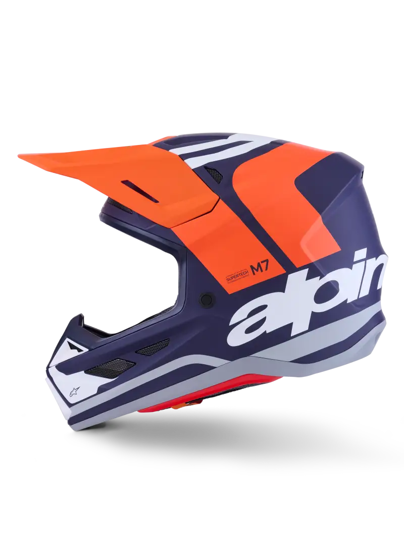 Sm7 Core Helmet Orng/Blue Matt 2x - ALPINESTARS