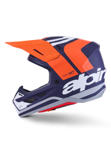 Sm7 Core Helmet Orng/Blue Matt 2x - ALPINESTARS