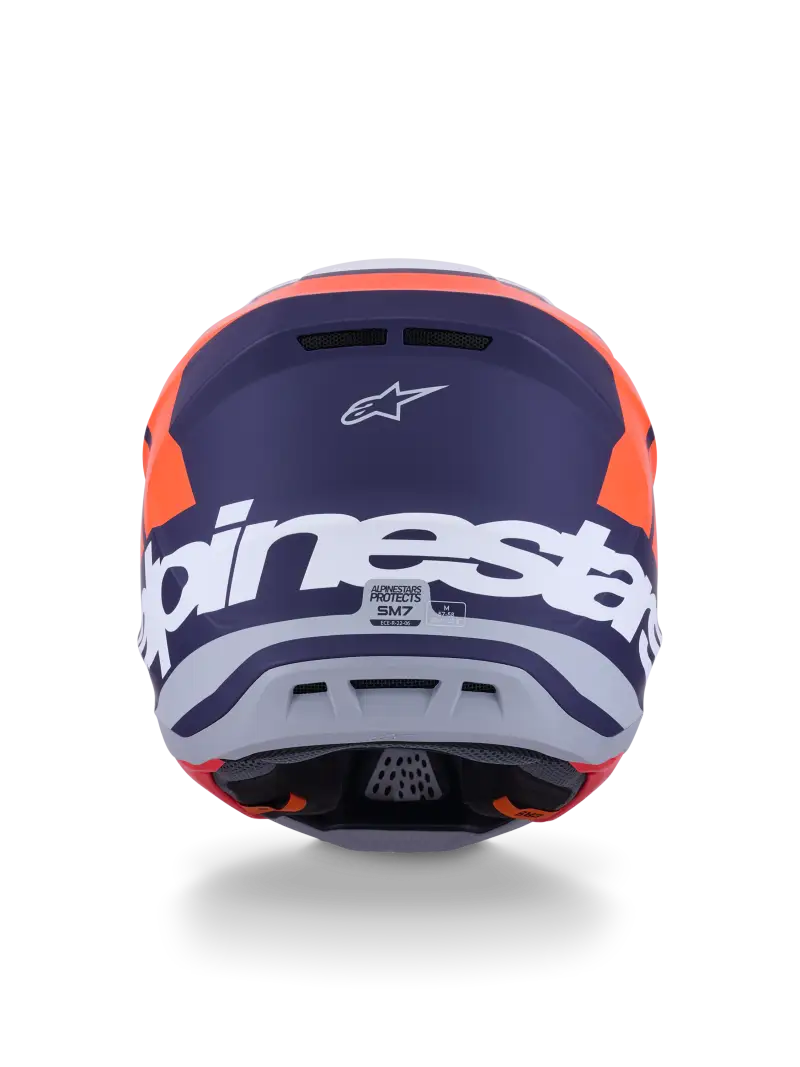 Sm7 Core Helmet Orng/Blue Matt 2x - ALPINESTARS