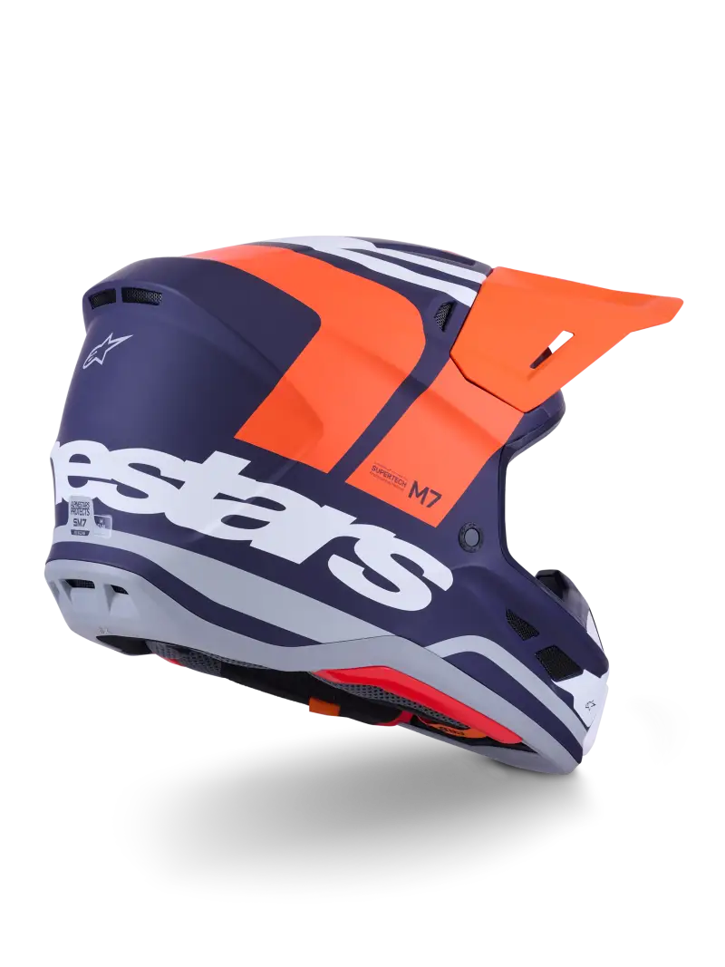 Sm7 Core Helmet Orng/Blue Matt 2x - ALPINESTARS