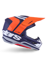 Sm7 Core Helmet Orng/Blue Matt 2x - ALPINESTARS