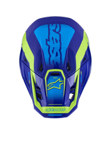 Sm7 Deed Helmet Blue/Ylw Fluo Glossy Lg - ALPINESTARS