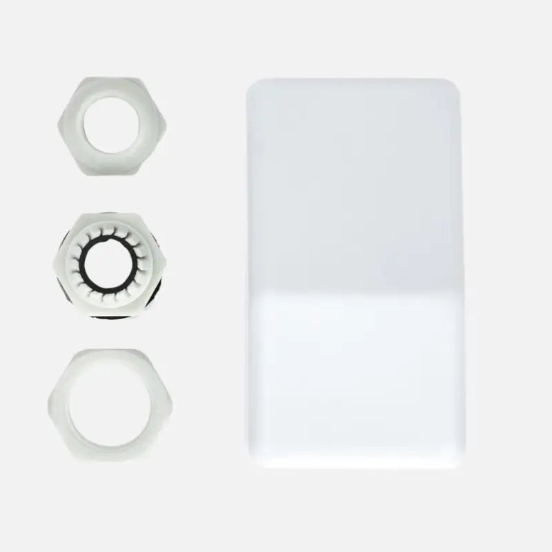 White electrical components for SMC0001 Redarc Single Cable Gland setup