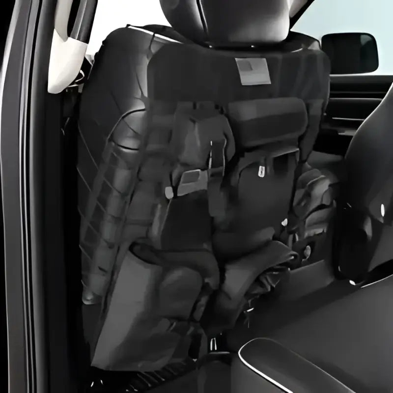 Black tactical car seat organizer for Smittybilt Gear Truck Seat Cover 5661301