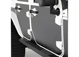 Smittybilt Mag-Armor Set of 15 on vehicle door, offering durable and stylish protection against scratches, dents, and road hazards.