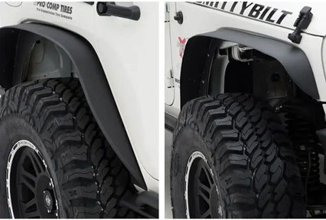 Black Smittybilt XRC Fender Flare Kit 4Pc for rugged off-road look