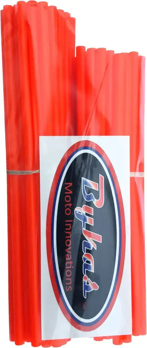 BYKAS Spoke Wraps Neon Orange 72/Pk 21"/19" for Powersports