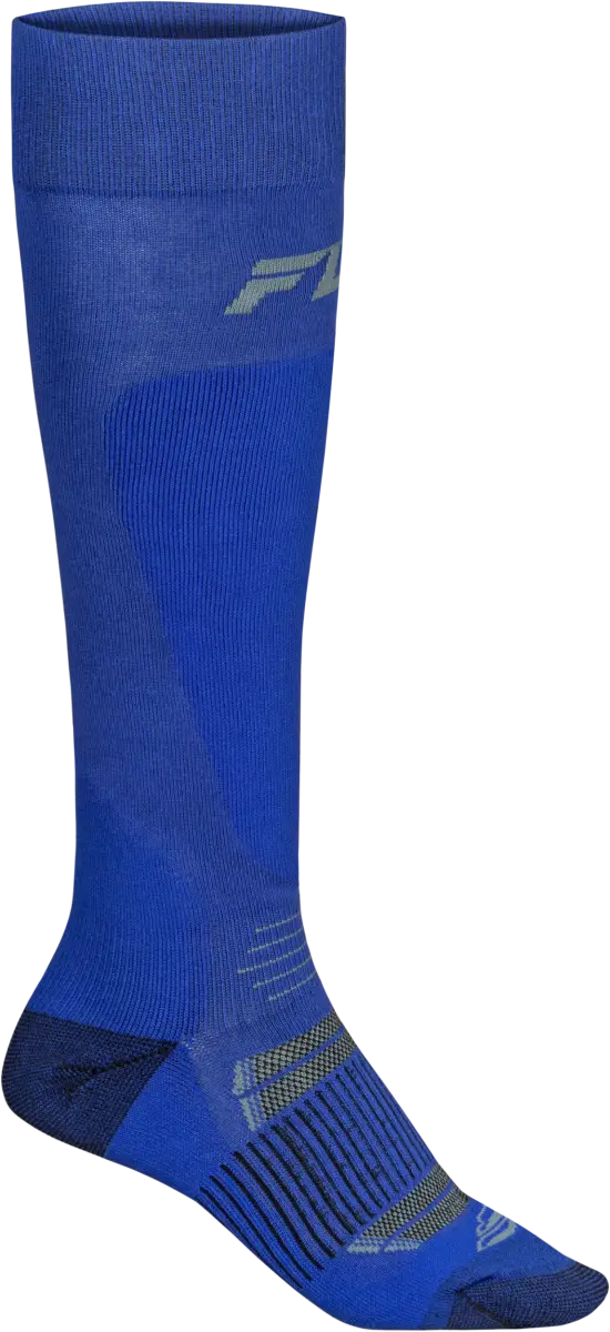 Snow Midweight Wool Sock Blue Lg/Xl - FLY RACING