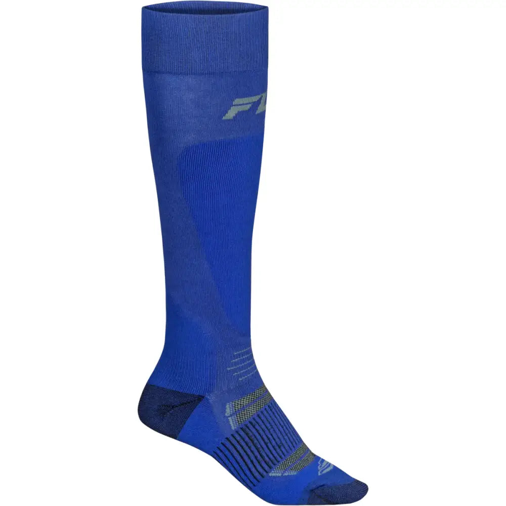 Snow Midweight Wool Sock Blue Lg/Xl - FLY RACING