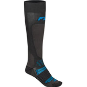 Snow Midweight Wool Sock Grey/Blue Sm/Md - FLY RACING